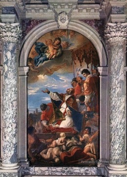Autel de St Grégoire La Grande manière Sebastiano Ricci Peinture à l'huile